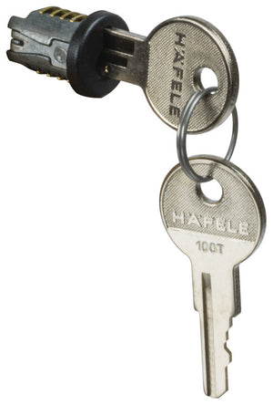 Häfele 210.04.885 Timberline - Snap-In Lock Core, Keyed Alike, modular removable core locking system, Polished brass, key change 107TA