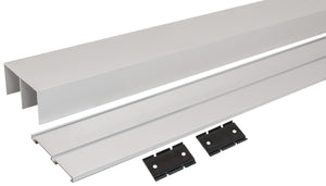 Häfele 793.00.306 Track Set, for S 80 Sliding Door, Length: 2 m (6' 6 3/4"), bright anodized aluminum