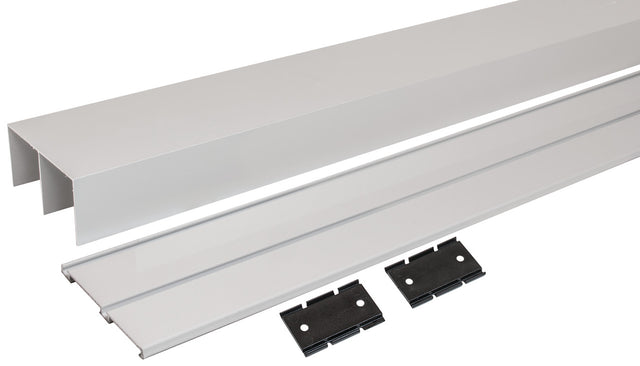 Häfele 793.00.306 Track Set, for S 80 Sliding Door, Length: 2 m (6' 6 3/4"), bright anodized aluminum