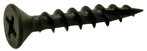 Häfele 010.23.170 Zip-R Screw, Flat Countersunk Head, #2 Phillips Drive, Type 17, #8 x 1 1/4", Partial, Black Oxide; alternative for 010.21.068