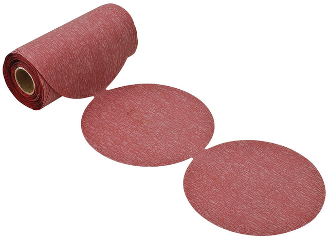 Häfele 005.32.222 Abrasive Disc, Hook-N-Loop 5", no Holes, Premier Red, 120 grit