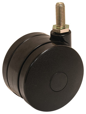 Häfele 660.57.323 Large Twin Wheel Caster, Plate Mount, without Brake, Threaded Stem Mount M10, Without Brake