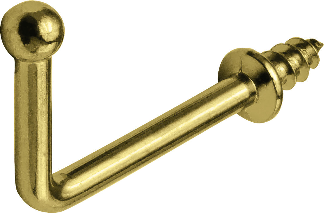 Häfele 510.86.201 Ball Point Hook, Fits into 4 mm Holes, Chrome-plated; 1 1/2" projection