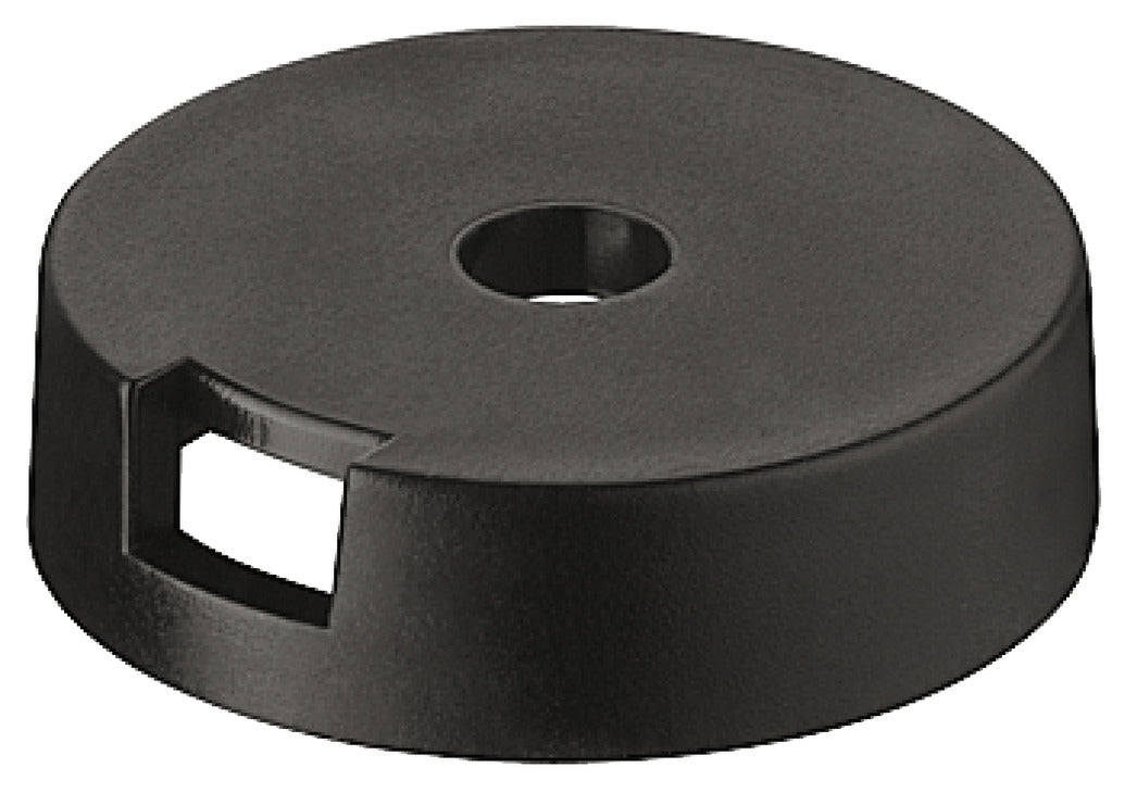 Häfele 650.22.312 QuickClick Base, round, for glide inserts Ø 17–50 mm, for glide inserts Ø 17 to 50 mm, Black, dim. D: 20 mm, installation height: 6 mm