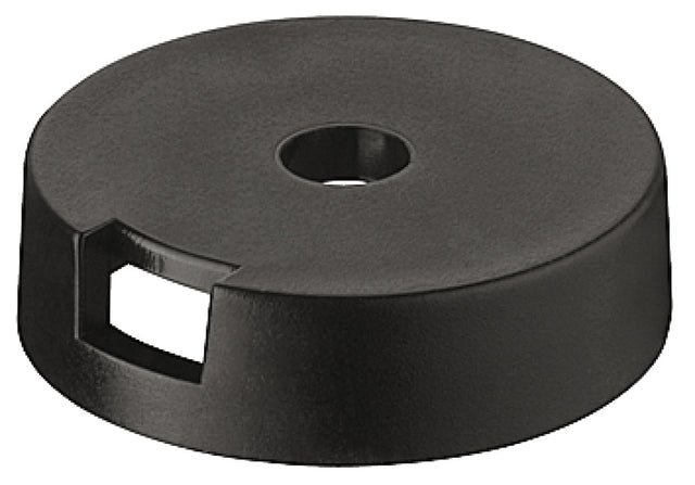 Häfele 650.22.312 QuickClick Base, round, for glide inserts Ø 17–50 mm, for glide inserts Ø 17 to 50 mm, Black, dim. D: 20 mm, installation height: 6 mm