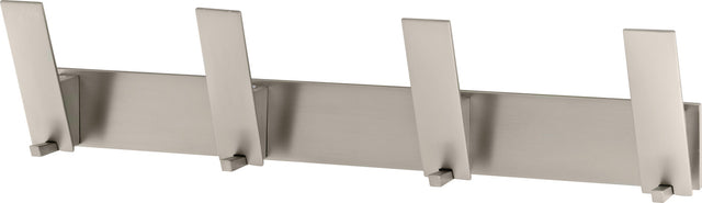 Häfele 844.69.630 Wall Mounted Hook, Bella Italiana, 102 x 61 x 433 mm (H x D x L), Quadruple Prong, Stainless steel look