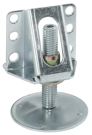 Häfele 637.67.900 Base Leveler, Heavy Duty With Supporting Bracket, load-bearing capacity 200 kg, steel, zinc-plated, M12 x 65 mm threaded bolt