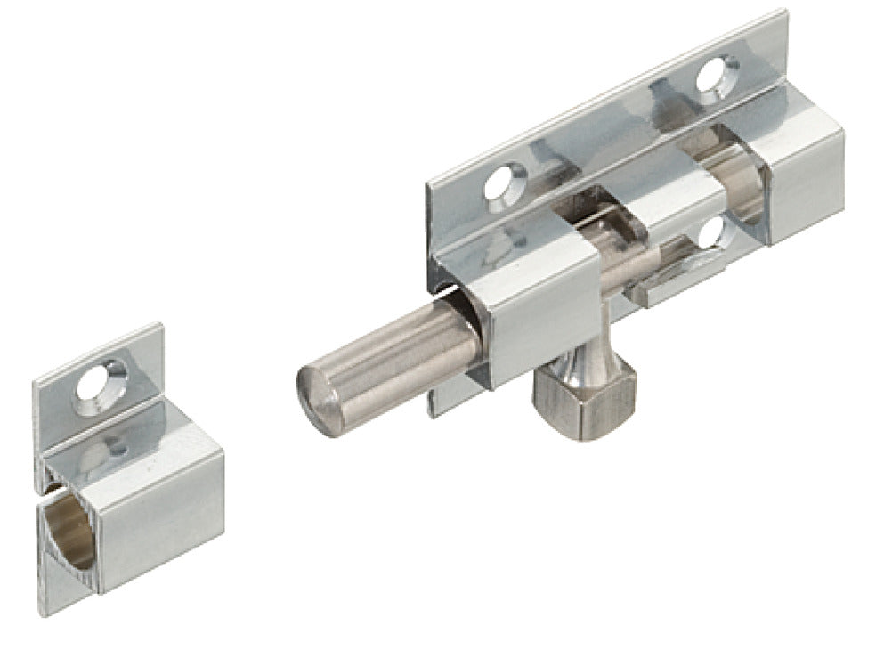 Häfele 252.70.720 Barrel Bolt, Brass, Chrome Plated, Screw-Mounted, Length: 60 mm