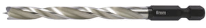 Häfele 001.20.510 Brad Point Drill Bit, HSS, with Hexagonal Shank 1/4", for all common universal holders and bit receptacles, Drill bit Ø: 10 mm