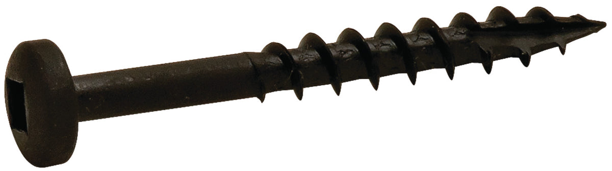 Häfele 010.82.041 Zip-R Screw, Pan Head, #2 Square Drive, #6 x 1/2", Full Thread, Black Oxide