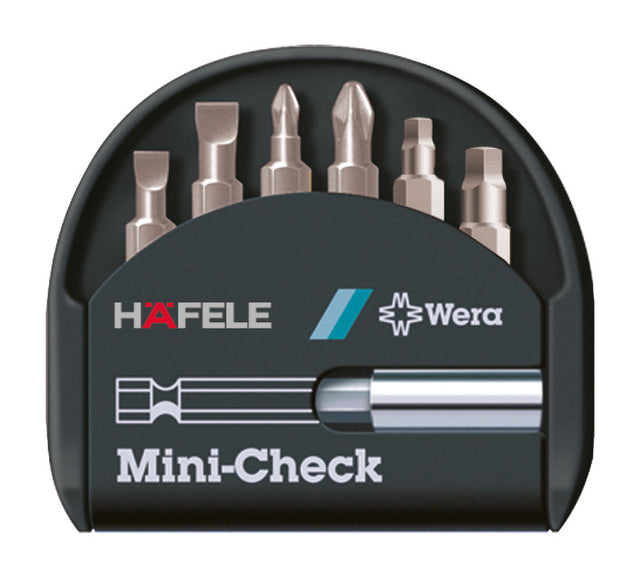 Häfele 006.37.085 Premium Bit Set, Flat-Head, Phillips, and Pozi Drives, SL/PH/SQ