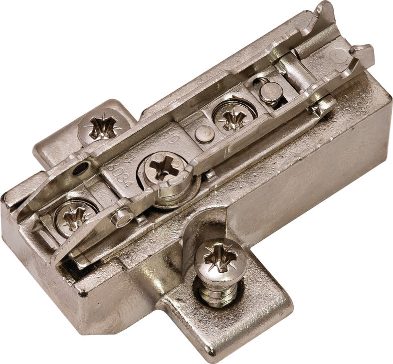 Häfele 348.39.501 Grass - Wing Baseplate, Tiomos 2-Point Fixing with Euro Screws, Height adjustment via worm gear, Height: 6 mm, model F058139873217