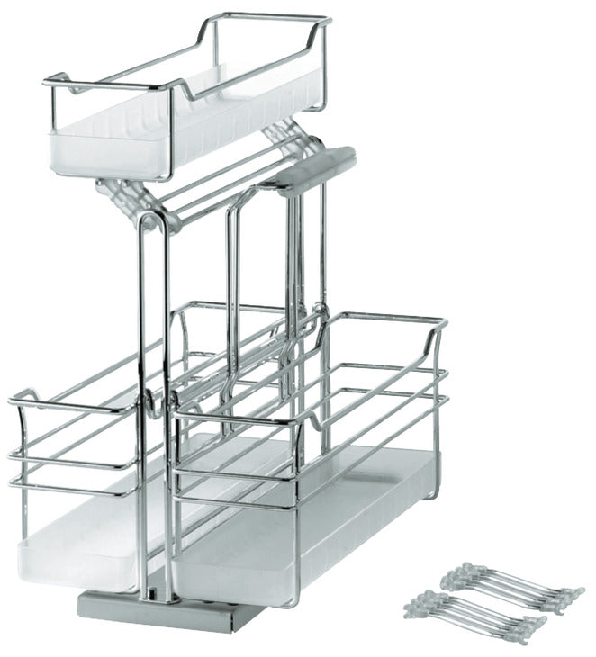 Häfele 545.48.262 Kesseböhmer - Under Sink Storage Unit Pull-Out, Portero, 3 baskets (1 removable); chrome