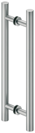 Häfele 905.01.101 Flush pull handle for sliding doors, Aluminum, two-sided, round, Length: 400 mm (15 3/4"), silver colored anodized