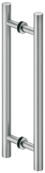 Häfele 905.01.101 Flush pull handle for sliding doors, Aluminum, two-sided, round, Length: 400 mm (15 3/4"), silver colored anodized