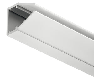 Häfele 833.74.733 Glass Edge Profile, Häfele Lighting Profile 5108 for LED strip lights 10 mm, Diffuser, milky