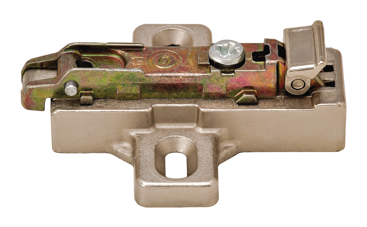 Häfele 329.62.520 Salice - Clip Mounting Plate, without Pre-Installed Mounting Screws, quick fixing system, fixing with chipboard screws, depth adjustable via eccentric, 0 mm, BAV3L09F, zinc