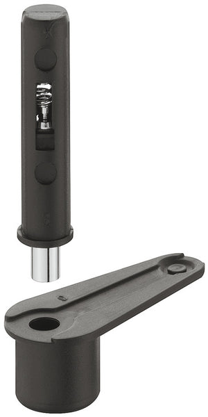 Häfele 361.22.310 Pivot Hinge, 140° Opening Angle, Detachable, For press fitting, Black