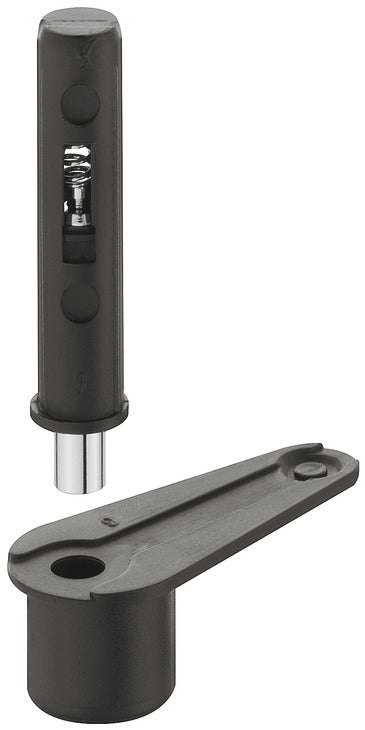 Häfele 361.22.310 Pivot Hinge, 140° Opening Angle, Detachable, For press fitting, Black
