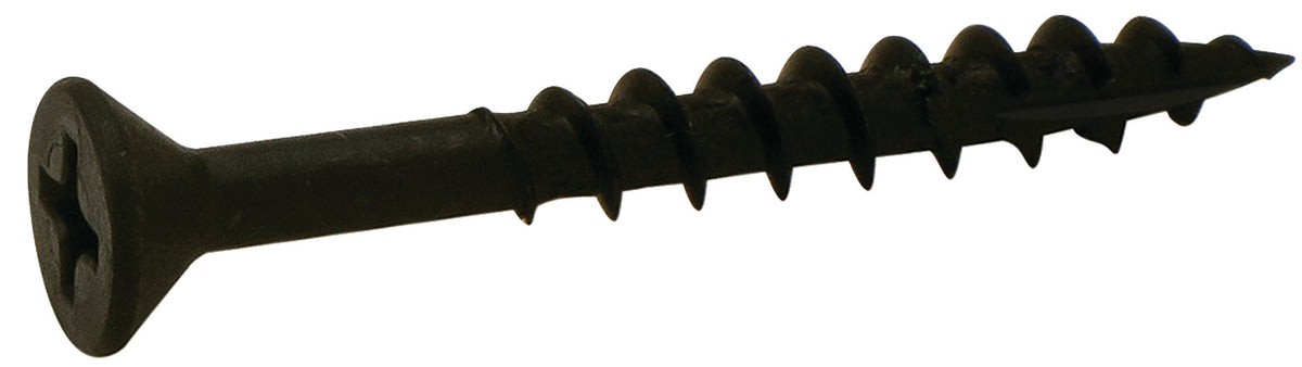 Häfele 010.23.170 Zip-R Screw, Flat Countersunk Head, #2 Phillips Drive, Type 17, #8 x 1 1/4", Partial, Black Oxide; alternative for 010.21.068
