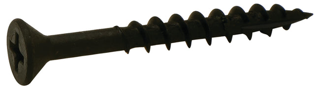 Häfele 010.23.171 Zip-R Screw, Flat Countersunk Head, #2 Phillips Drive, Type 17, #8 x 1 1/2", Partial, Black Oxide; alternative for 010.21.069