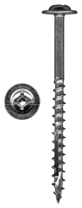 Häfele 010.89.903 Cabinet Installation Screw, Round Washer Head, #2 Square Drive; Length #10 x 3 1/2"