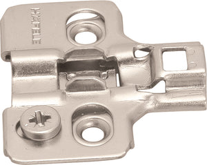 Häfele 315.98.654 Mounting plate, Special mounting plate for Metalla damping hinge with adjustment function, Nominal height of mounting plate D: 0 mm, Height: 4