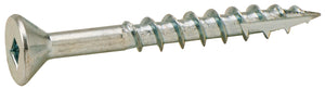 Häfele 010.22.980 Zip-R Screw, Flat Countersunk Head, #2 Square Drive, with Nibs, #8 x 1 1/4", Partial, Black Oxide; alternative for 010.22.068