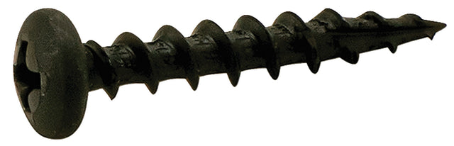 Häfele 010.83.041 Zip-R Screw, Pan Head, #2 Phillips Drive, #6 x 1/2", full thread, black oxide