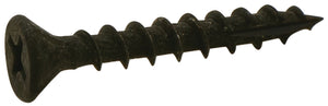 Häfele 010.23.156 Zip-R Screw, Flat Countersunk Head, #2 Phillips Drive, with Nibs, Steel, #8 x 3", Partial, Black Oxide; alternative for 010.23.076