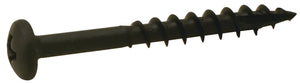 Häfele 010.83.041 Zip-R Screw, Pan Head, #2 Phillips Drive, #6 x 1/2", full thread, black oxide