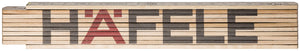 Häfele 002.80.213 Folding rule, natural, beech wood, with spring and patented 90° ball catch mechanism, links 3.4 x 16 mm