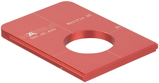 Häfele 001.25.660 Red Jig, Drill Guide for Minifix 12/15, anodized aluminum