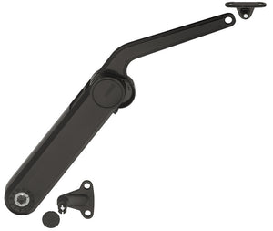 Häfele 373.69.312 Swing-Up Fitting, Maxi, Complete Set, For wooden or glass flaps or flaps with aluminum frame, Model D, nickel