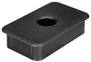 Häfele 631.37.303 Plastic Cable Grommet, Two-Piece, Rectangular, 89 x 54mm, For workplace organization, 89 mm x 54 mm x 1"