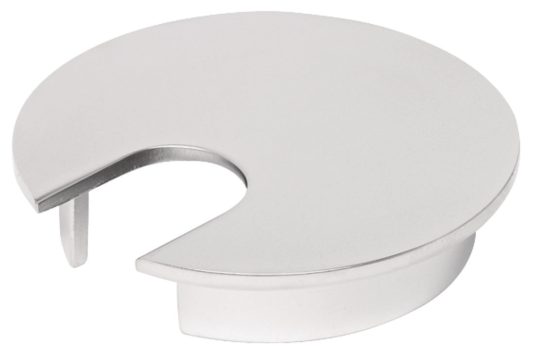 Häfele 429.94.034 Metal Cable Grommet, One-Piece, Round, Ø40 mm, For workplace organization, Brushed bronze, with 20 x 25 mm opening