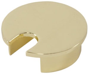 Häfele 429.94.421 Metal Cable Grommet, One-Piece, Round, Ø40 mm, For workplace organization, nickel matte, with 20 x 25 mm opening