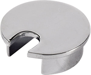 Häfele 429.94.810 Metal Cable Grommet, One-Piece, Round, Ø40 mm, For workplace organization, Brass polished, with 12 x 15 mm opening