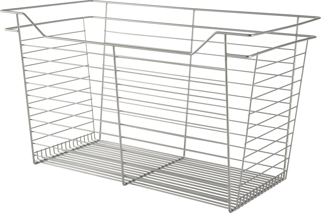 Häfele 547.40.136 Wire Closet Basket, with Full Extension Slides, Dark oil-rubbed bronze, 14" x 23" x 11", with black 14" slides
