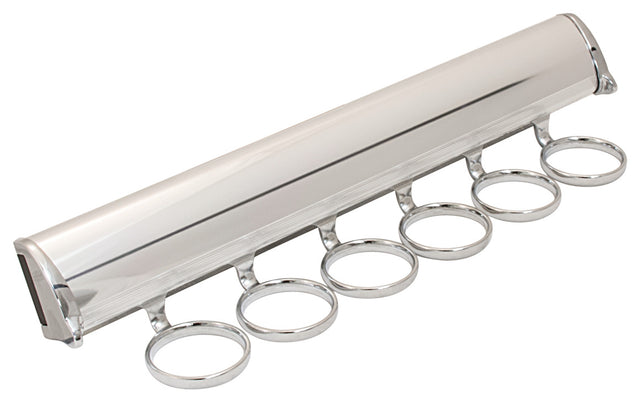 Häfele 807.67.223 TAG - Scarf Rack, Synergy Elite Collection, 6 Hook, 13 7/8", With full extension slide, Polished chrome