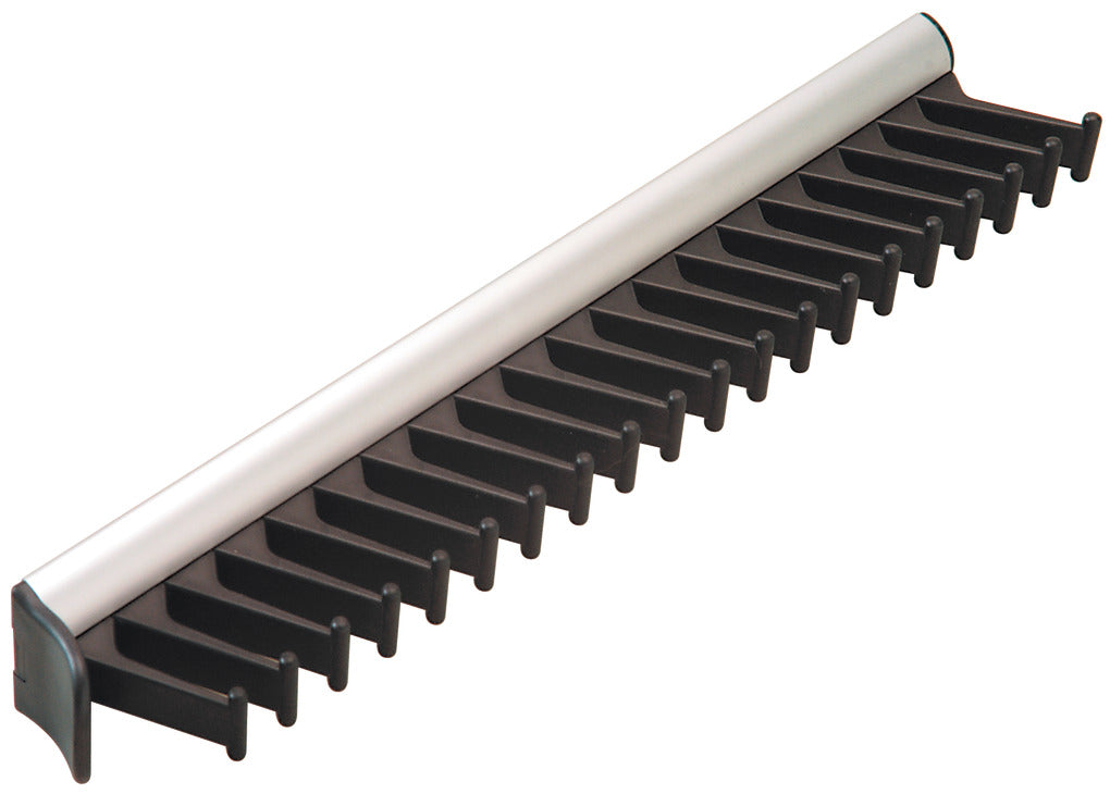 Häfele 807.54.233 TAG - Tie Rack, Synergy Collection, 20 Hook, 14 1/8", With 3/4 extension slide, Polished chrome