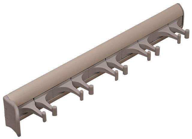 Häfele 807.54.770 TAG - Belt Rack, Synergy Collection, 5 Hook, 11 15/16", With 3/4 extension slide, White