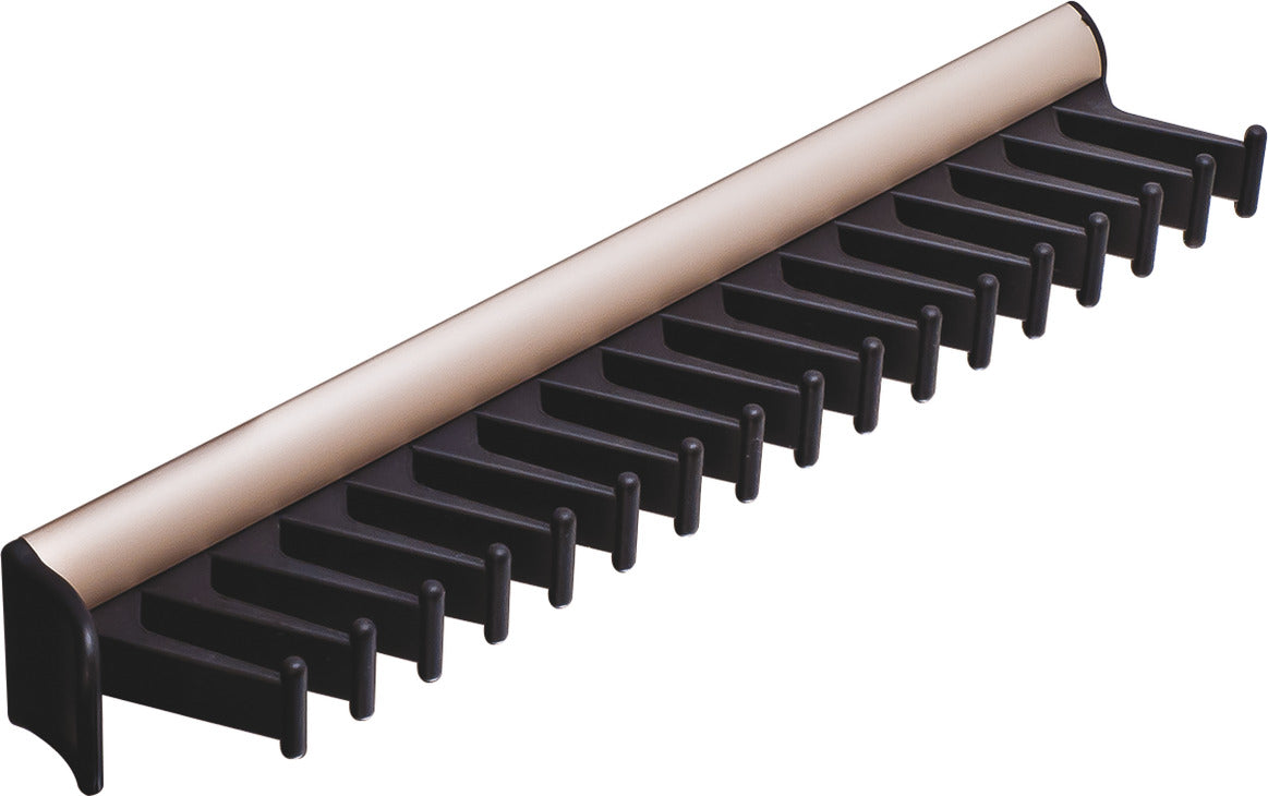 Häfele 807.54.332 TAG - Tie Rack, Synergy Collection, 17 Hook, 11 15/16", With 3/4 extension slide, Black
