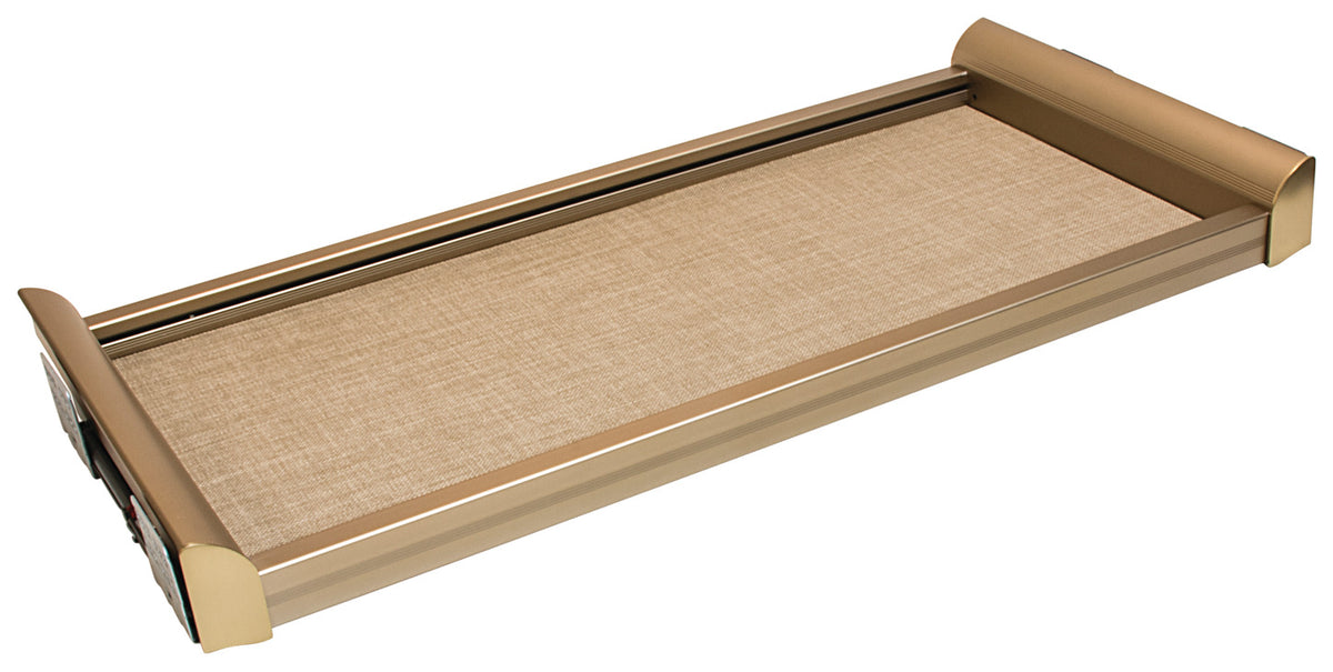 Häfele 807.77.601 TAG - Pull-Out Shelf, ENGAGE, Matte nickel and slate fabric, 18"