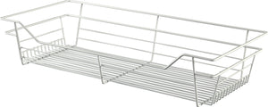 Häfele 547.41.258 Wire Closet Basket, with Full Extension Slides, Chrome-plated, 16" x 29" x 17", with zinc-plated 16" slides