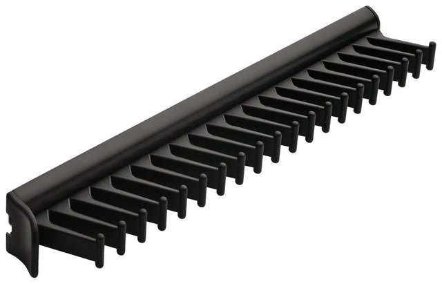 Häfele 807.54.333 TAG - Tie Rack, Synergy Collection, 20 Hook, 14 1/8", With 3/4 extension slide, Black