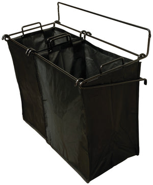 Häfele 547.43.305 TAG - Tilt-Out Hamper, with Removable Black Bag, Synergy Collection, 28 1/8" wide, 1 large bag, 1 small bag