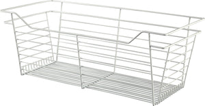 Häfele 547.38.238 Wire Closet Basket, with Full Extension Slides, Chrome-plated, 14" x 17" x 17", with zinc-plated 14" slides