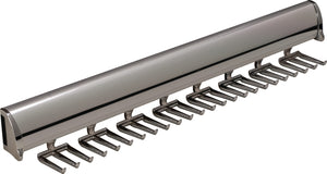 Häfele 807.67.205 TAG - Tie Rack, Synergy Elite Collection, 24 Hook, 17 15/16" Length, With full extension slide, Polished chrome