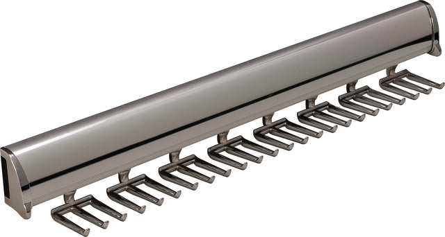 Häfele 807.67.205 TAG - Tie Rack, Synergy Elite Collection, 24 Hook, 17 15/16" Length, With full extension slide, Polished chrome